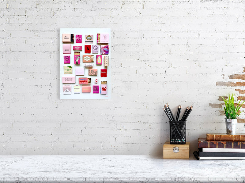 Pink matchbook print A4