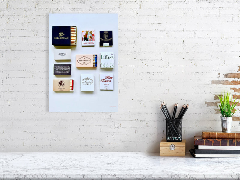 Milan matchbook print A3