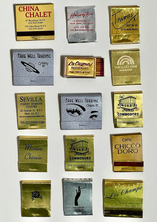 Gold matchbook print