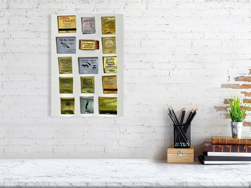 Gold matchbook print A3