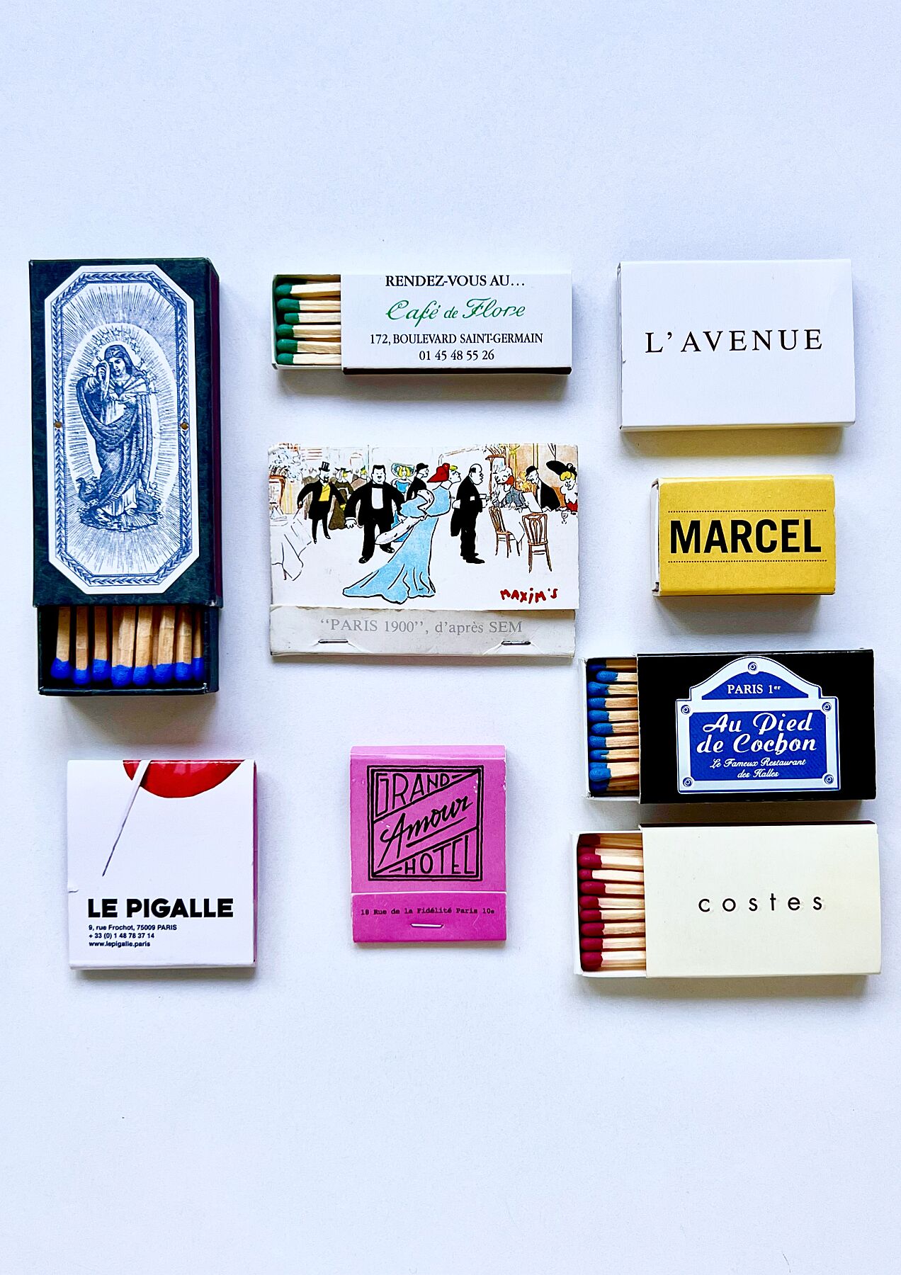 Paris matchbook print