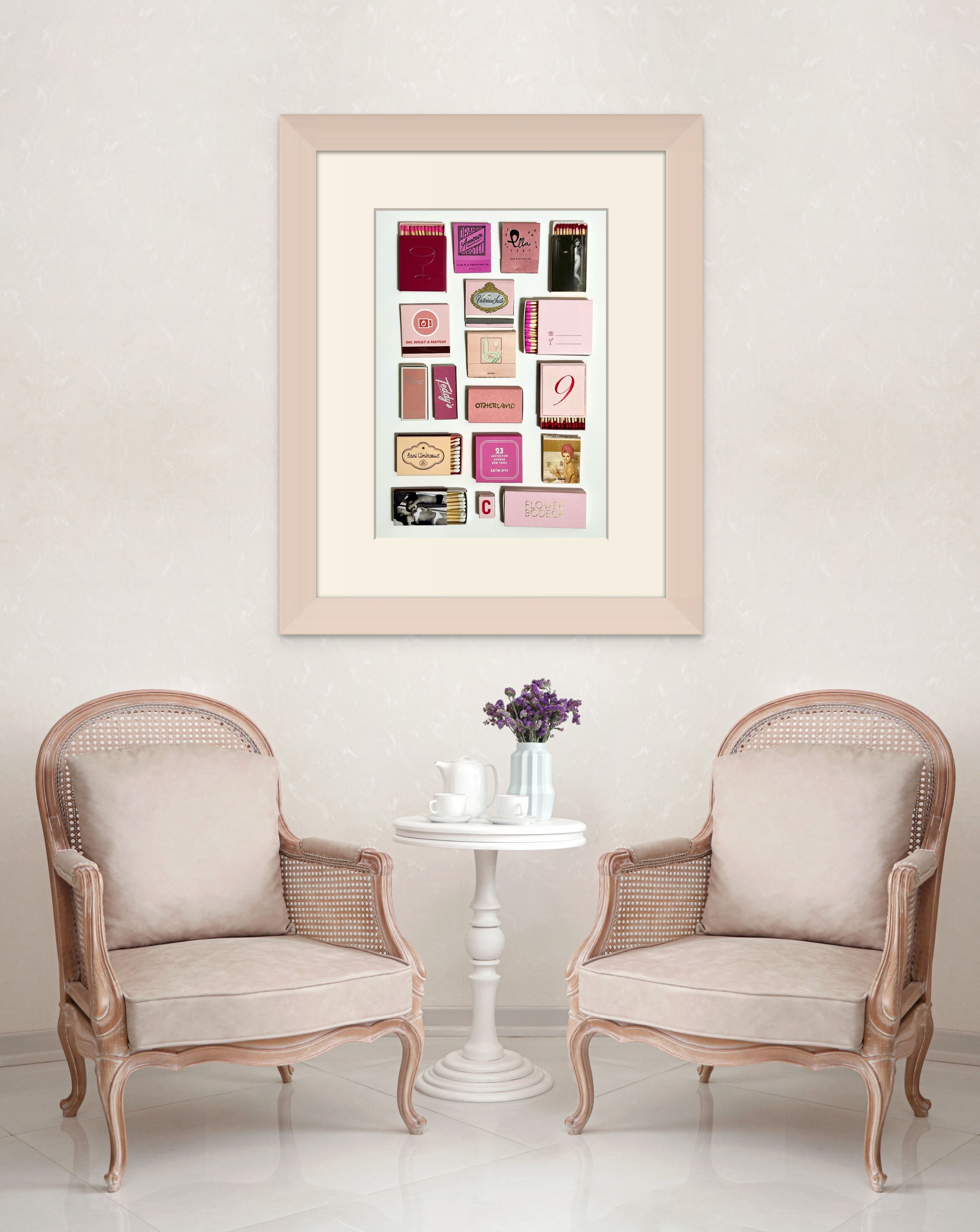 Valentine matchbook print home decor
