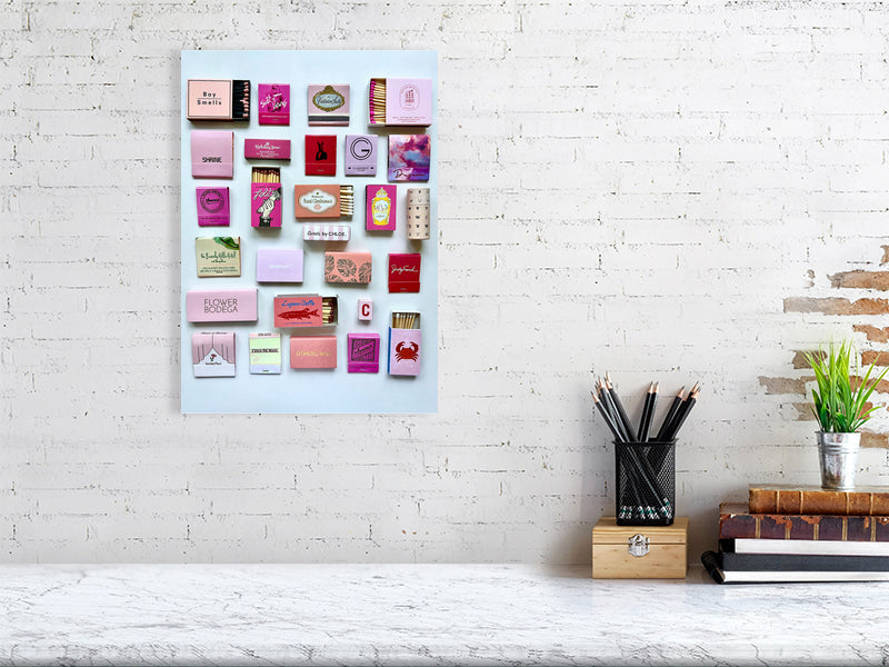 Pink matchbook print A3