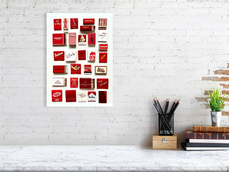 Red matchbook print A3