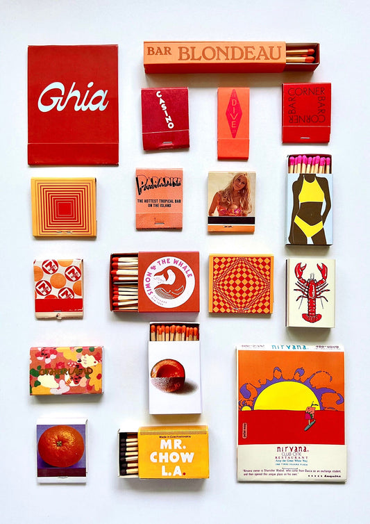 Orange matchbook print