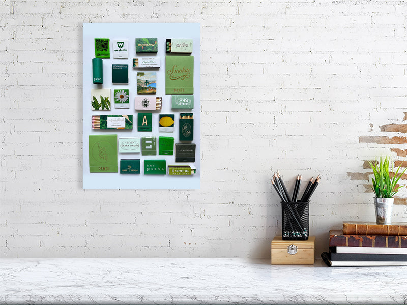 Green matchbook print A3