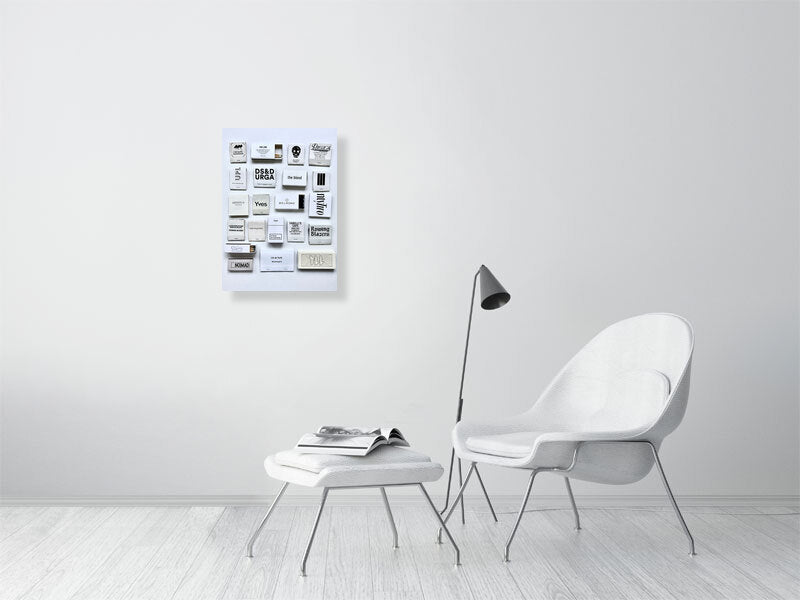 White matchbook print A2