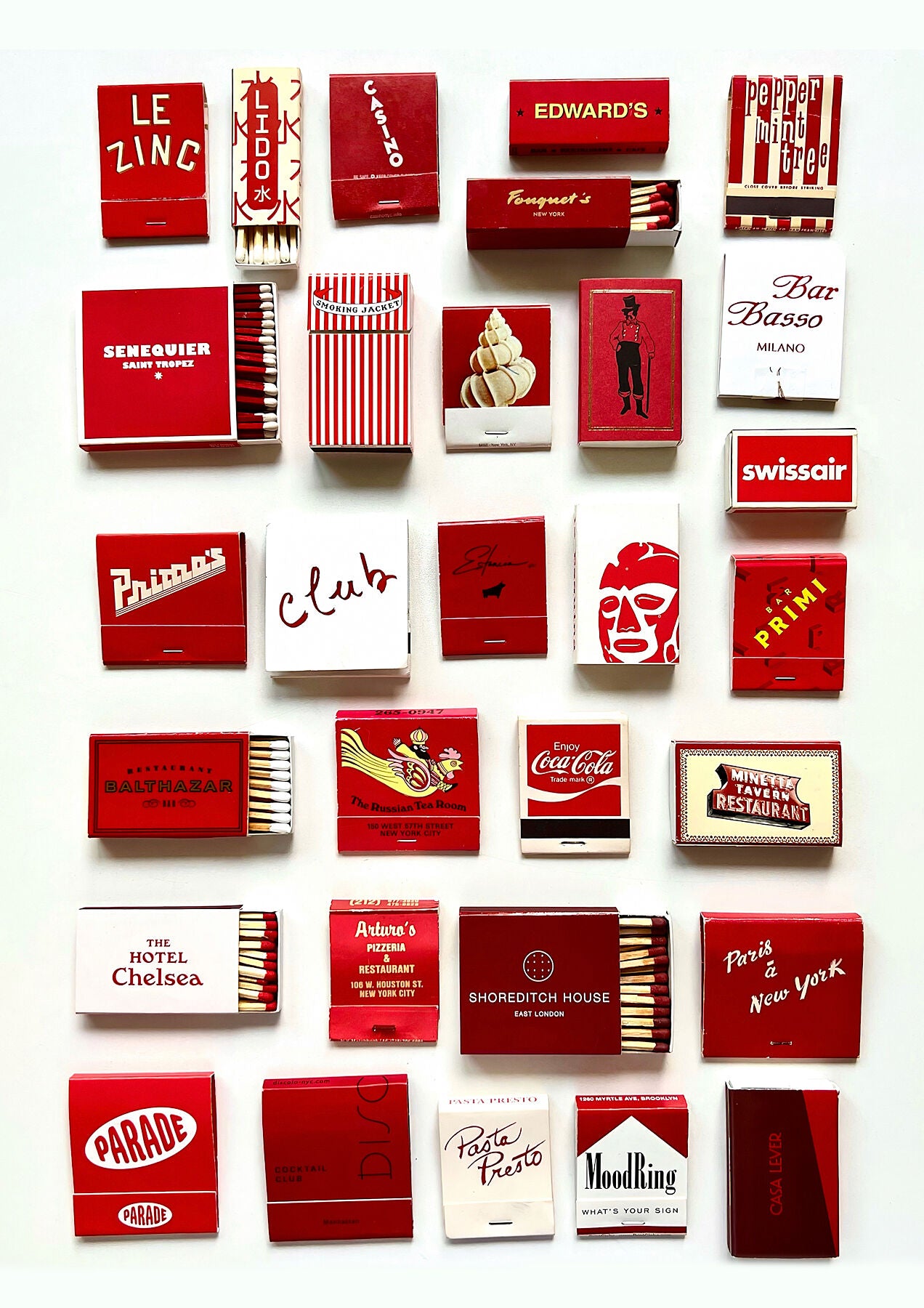 Red matchbook print