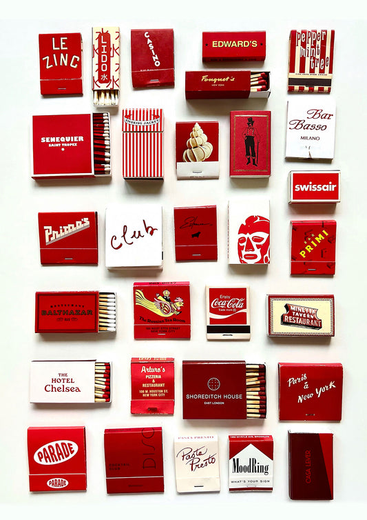 Red matchbook print