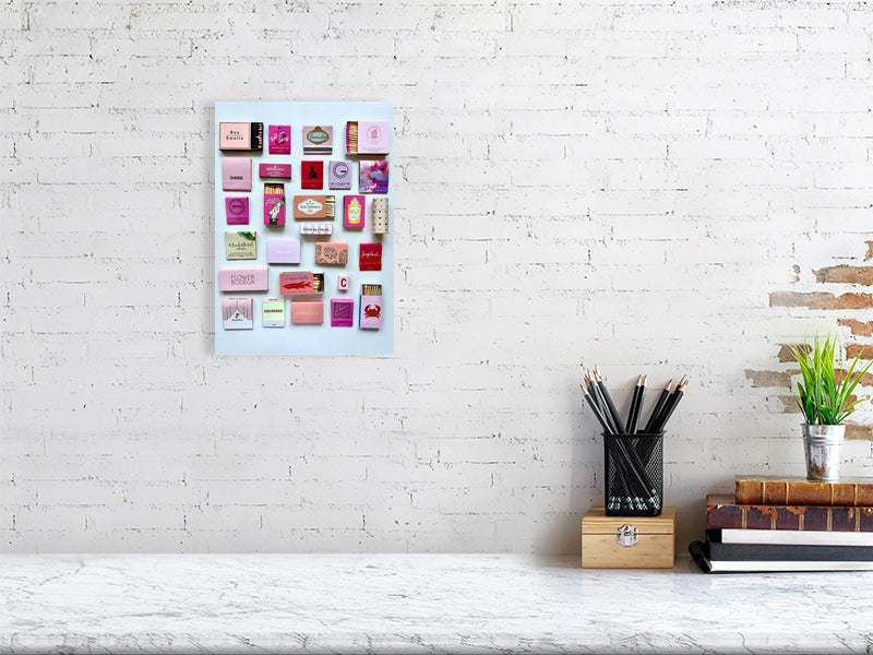 Pink matchbook print A4