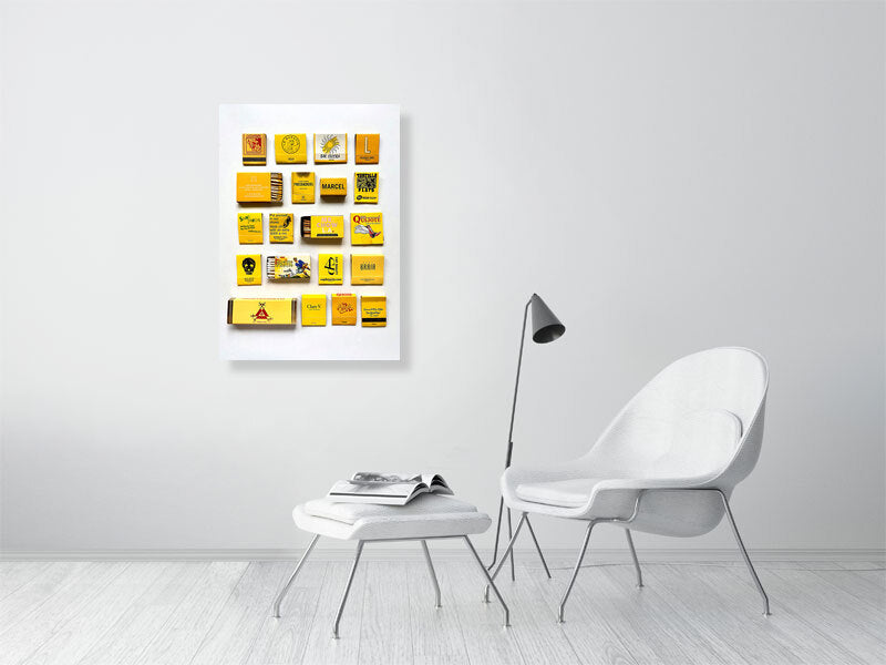 Yellow matchbook print A1