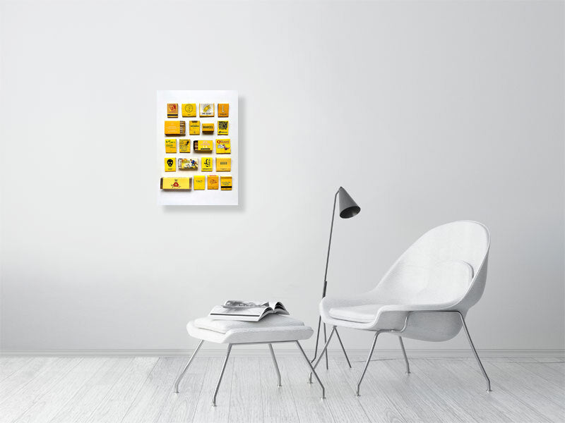 Yellow matchbook print A2