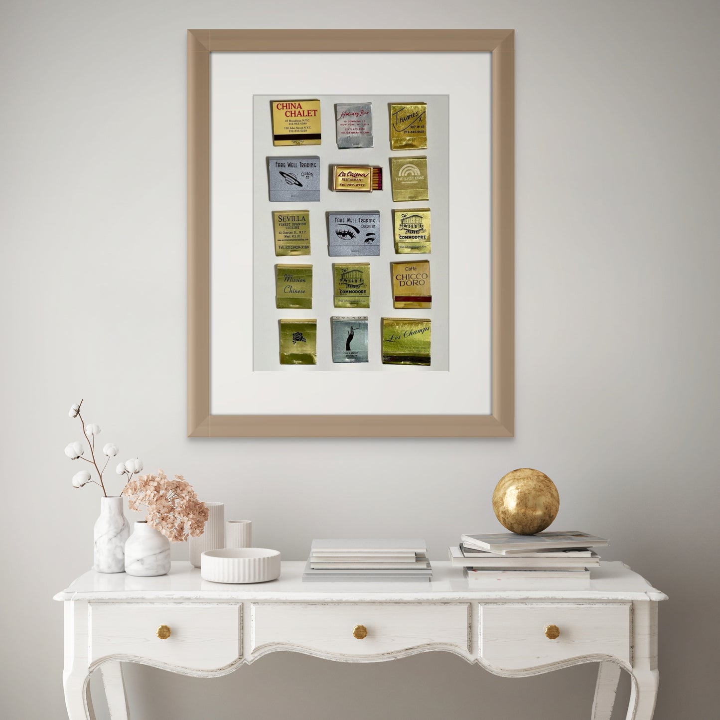 MATCHBOOK PRINT - GOLD
