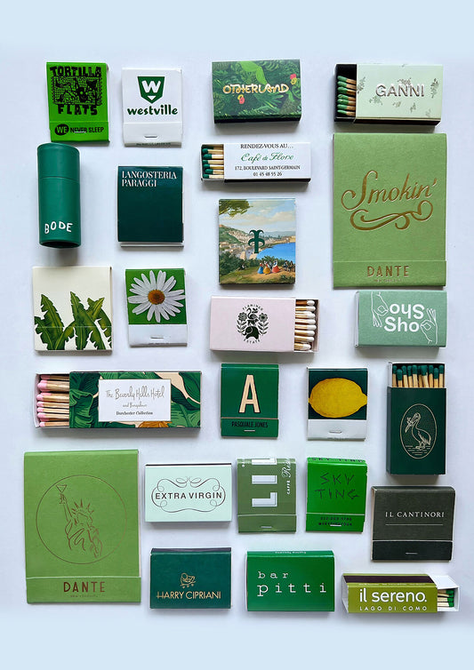 Green matchbook print