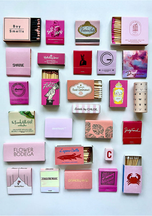 Pink matchbook print